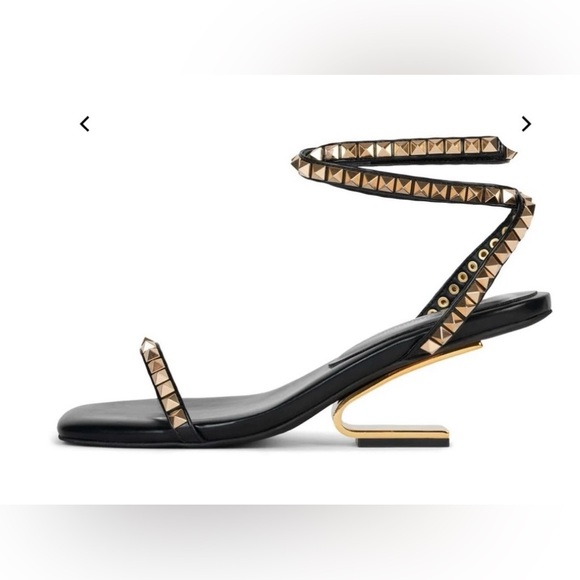 Jeffrey Campbell Shoes - Black and Gold Studded Women's